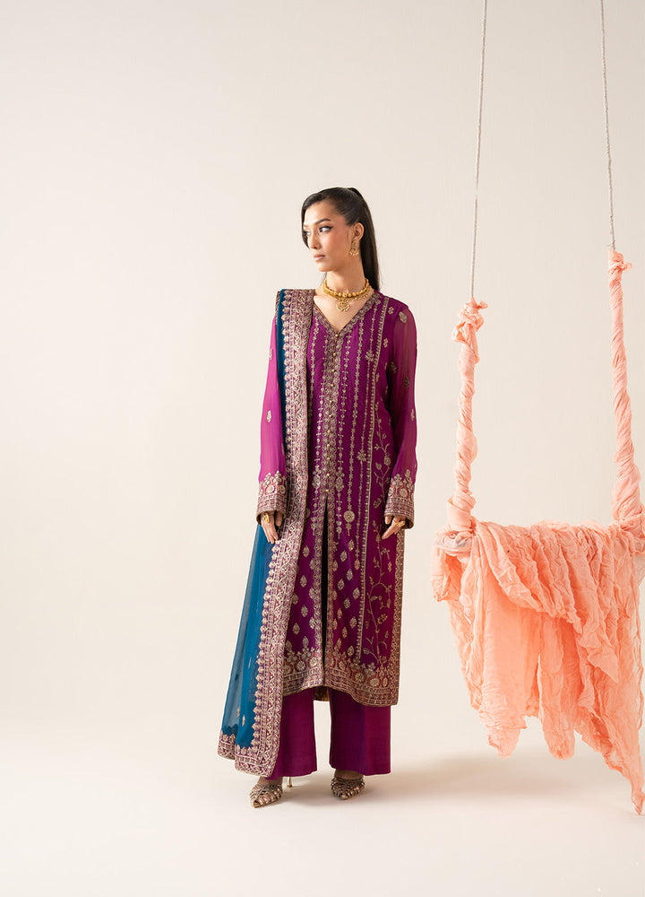 3 Piece Embroirdered Chiffon MEDINE - FSU5606