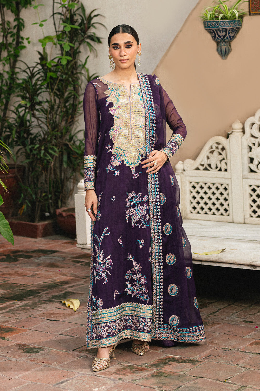 3 Piece Embroidered Chiffon POLINA - FSU5650