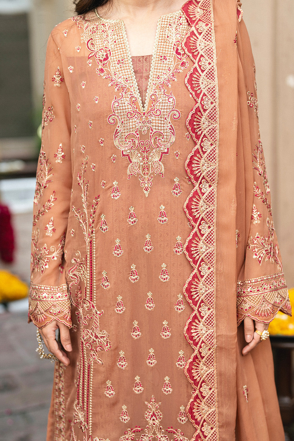 3 Piece Embroidered Chiffon VARVARA - FSU5651