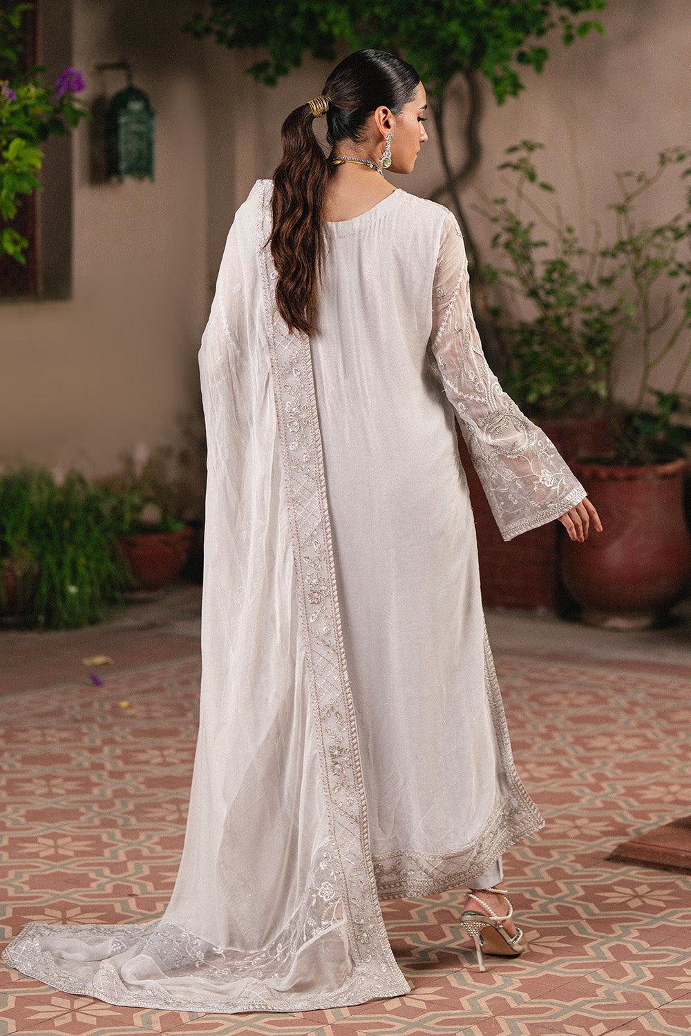 3 Piece Embroidered Chiffon FAINA - FSU5656