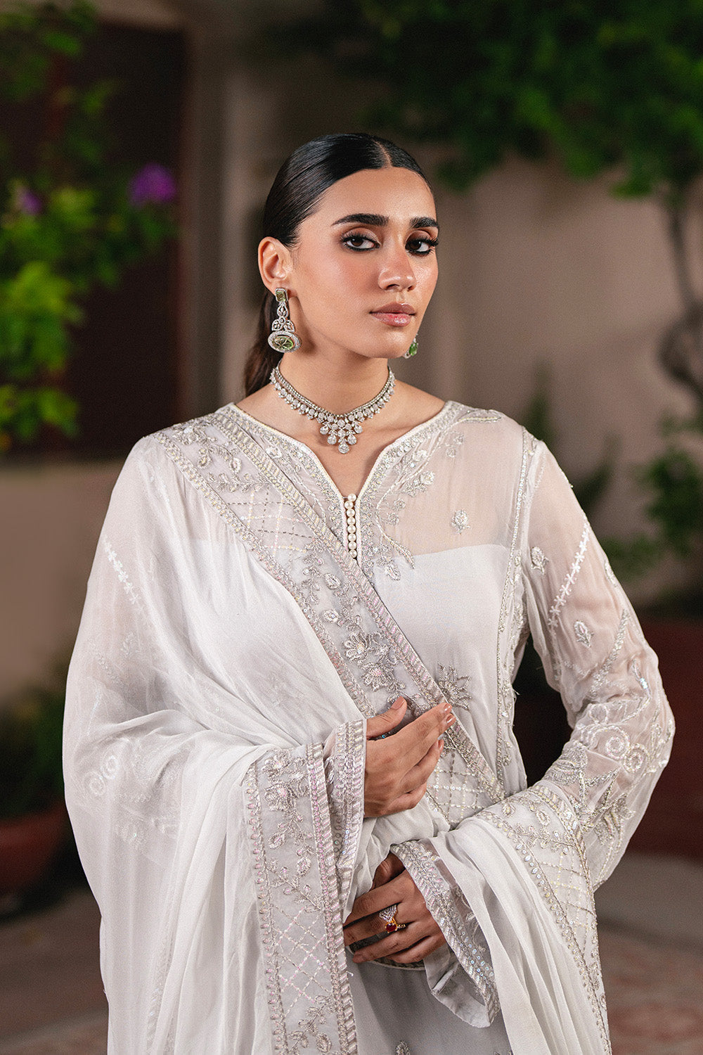 3 Piece Embroidered Chiffon FAINA - FSU5656