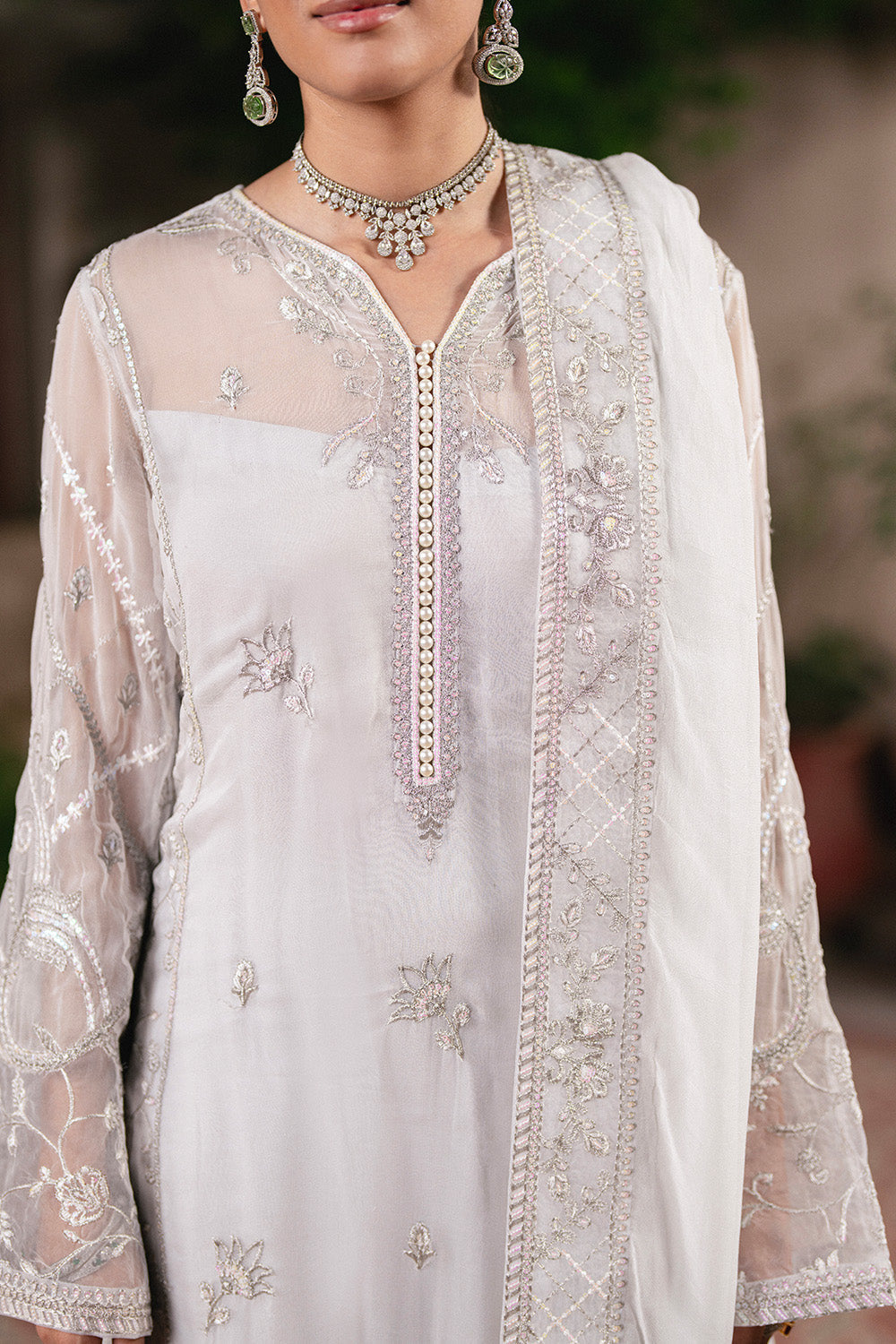 3 Piece Embroidered Chiffon FAINA - FSU5656
