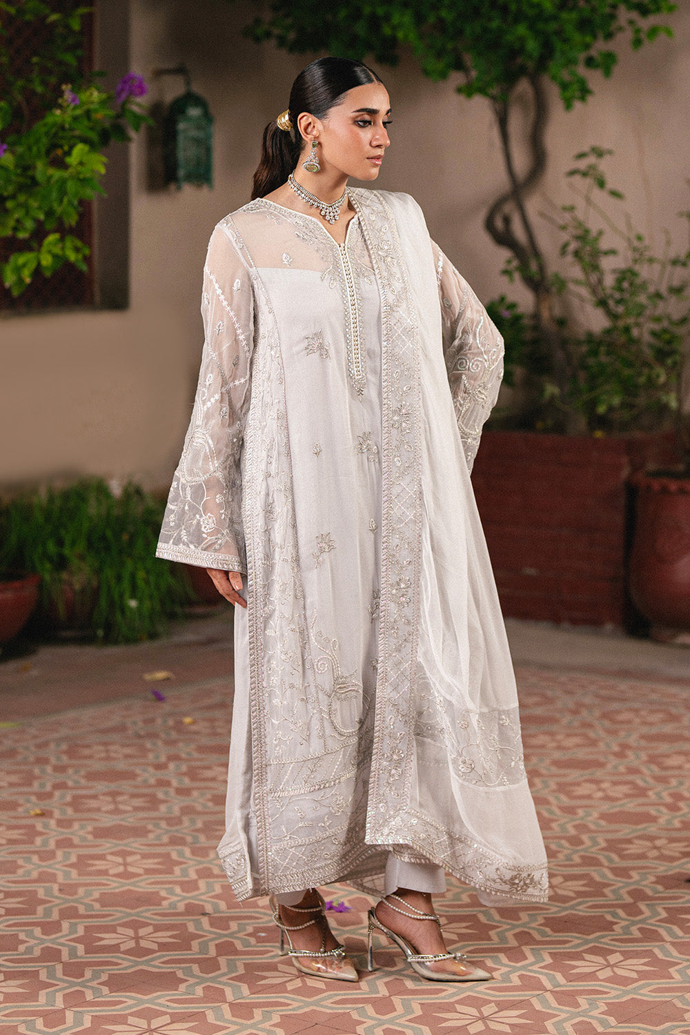 3 Piece Embroidered Chiffon FAINA - FSU5656