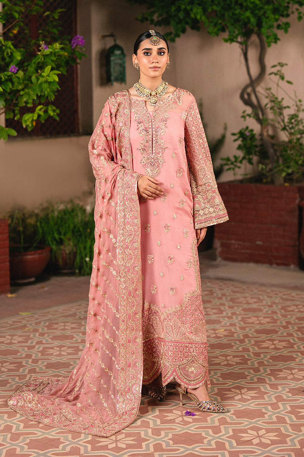 3 Piece Embroidered Chiffon SASHA - FSU5658
