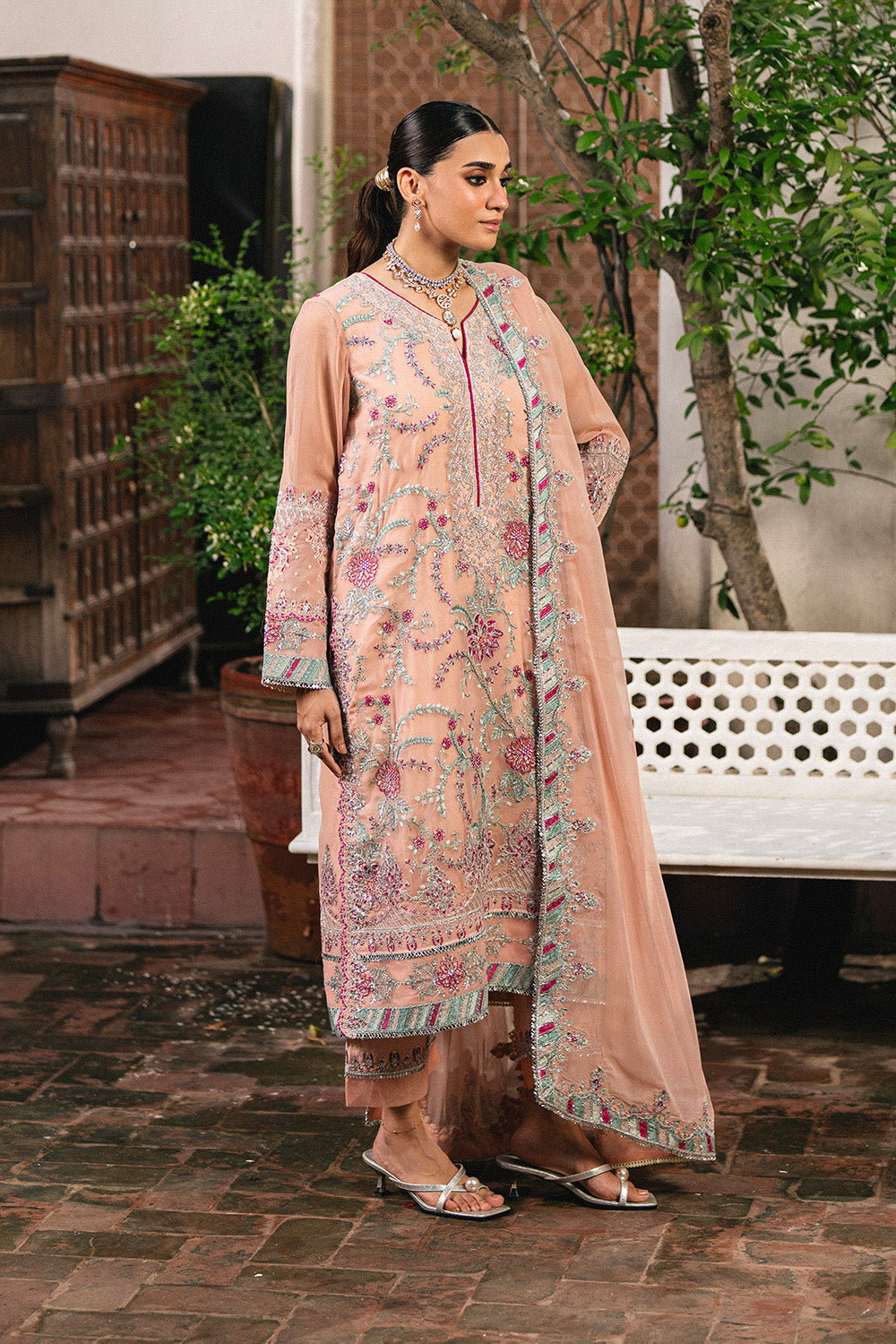 3 Piece Embroidered Chiffon ANYA - FSU5659
