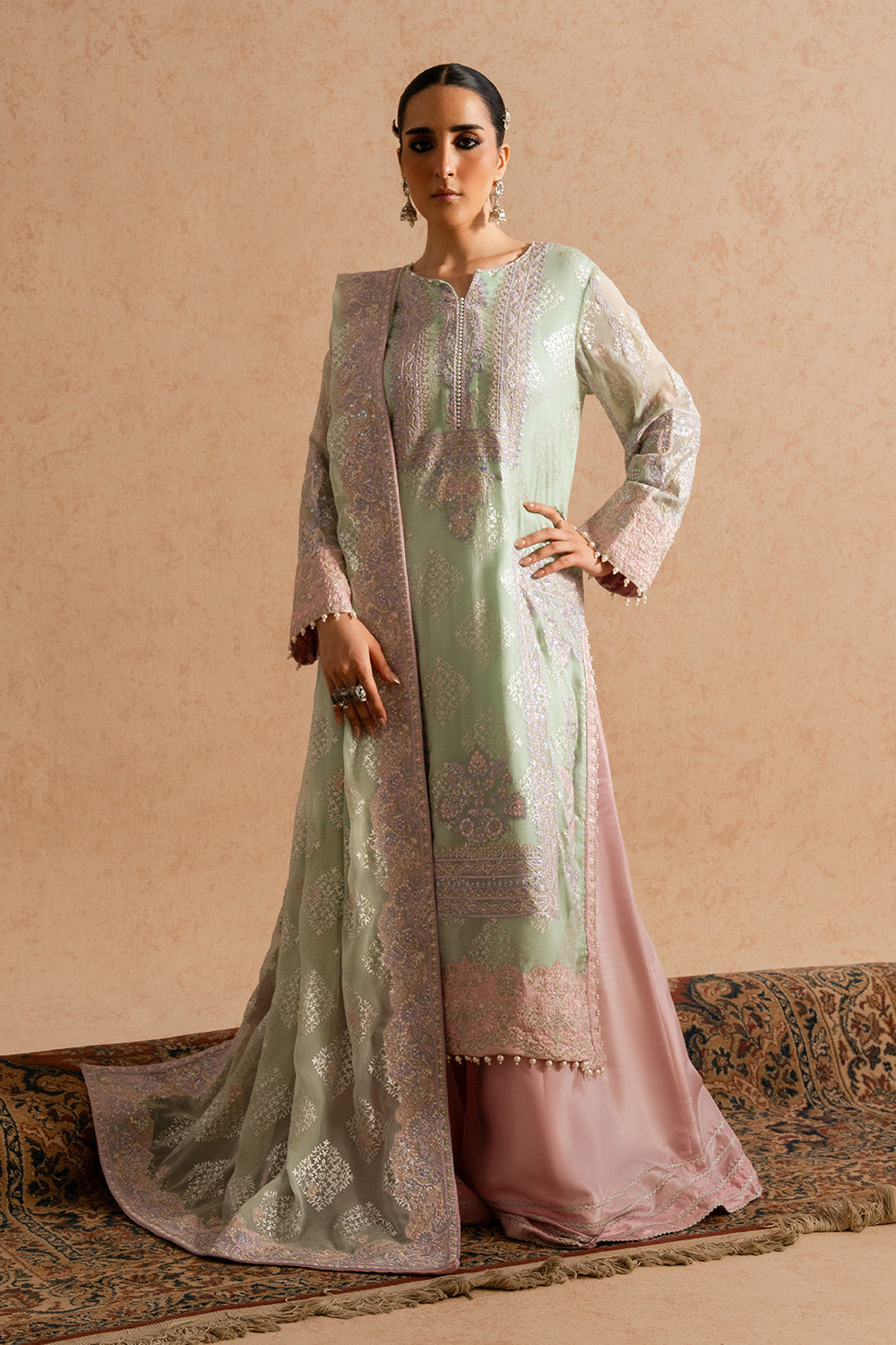 3 Piece Embroirdered Chiffon AYLIN - FSU5602