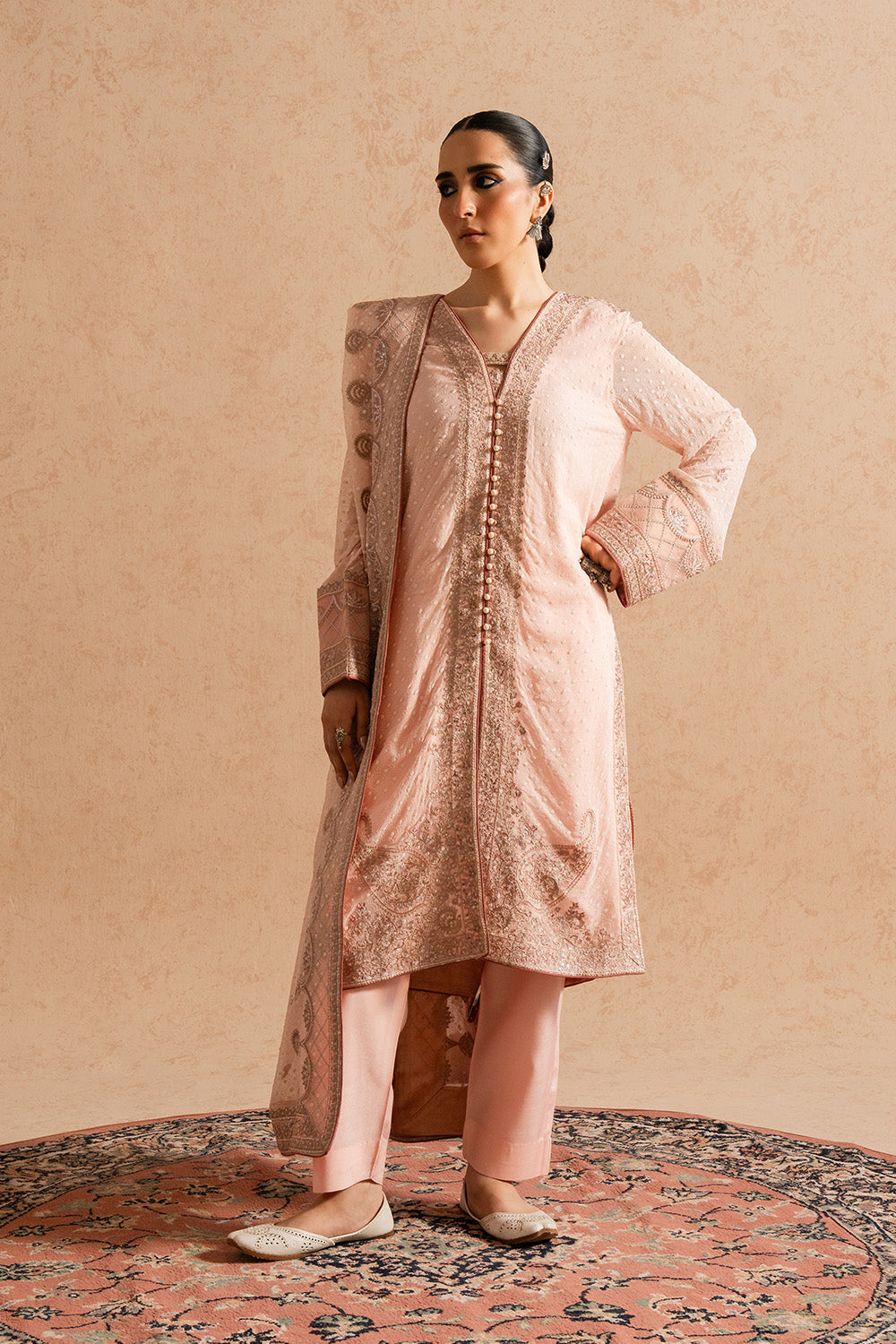 3 Piece Embroirdered Chiffon NURAY - FSU5604