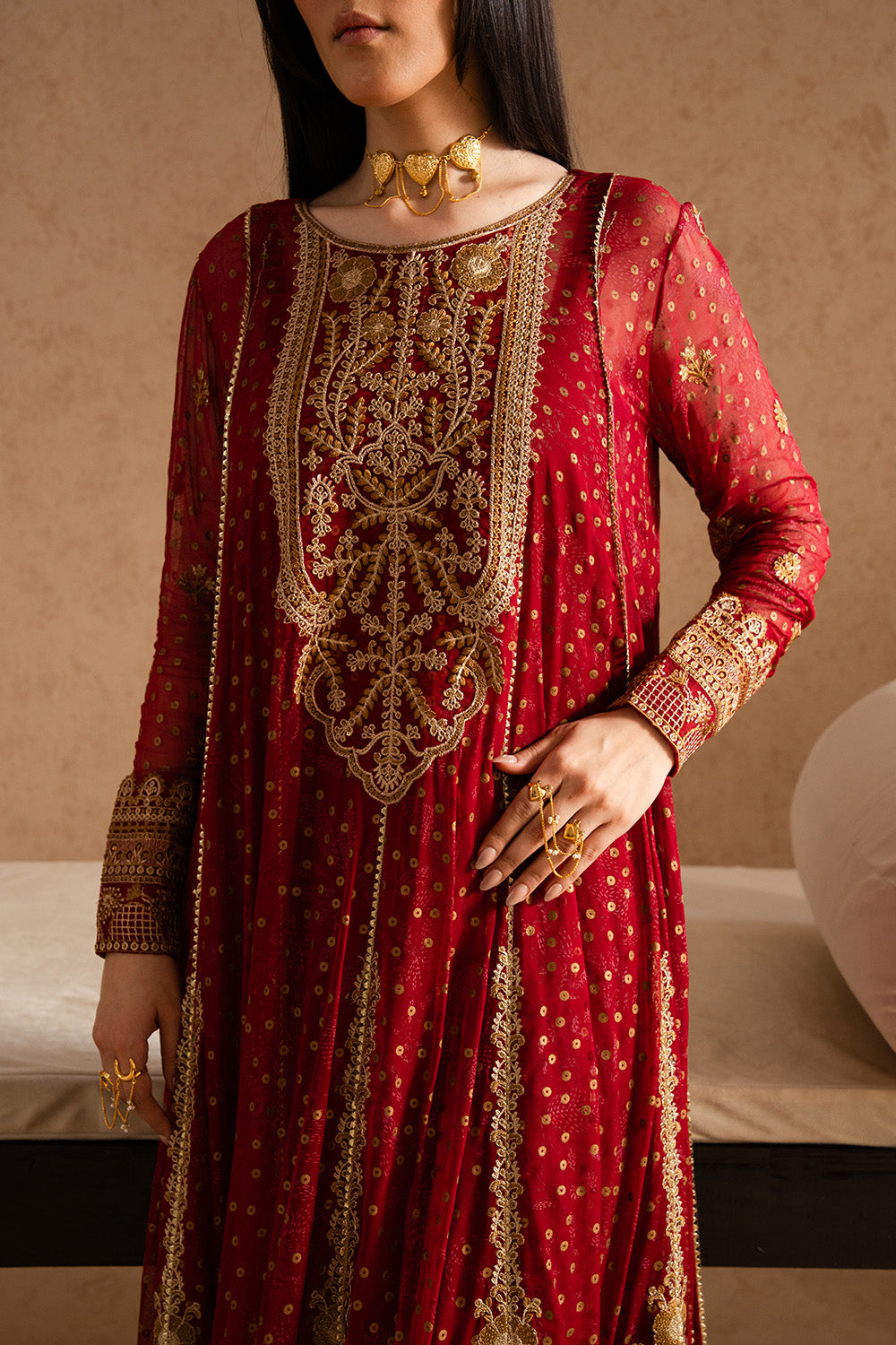 3 Piece Embroirdered Chiffon MELISA - FSU5607