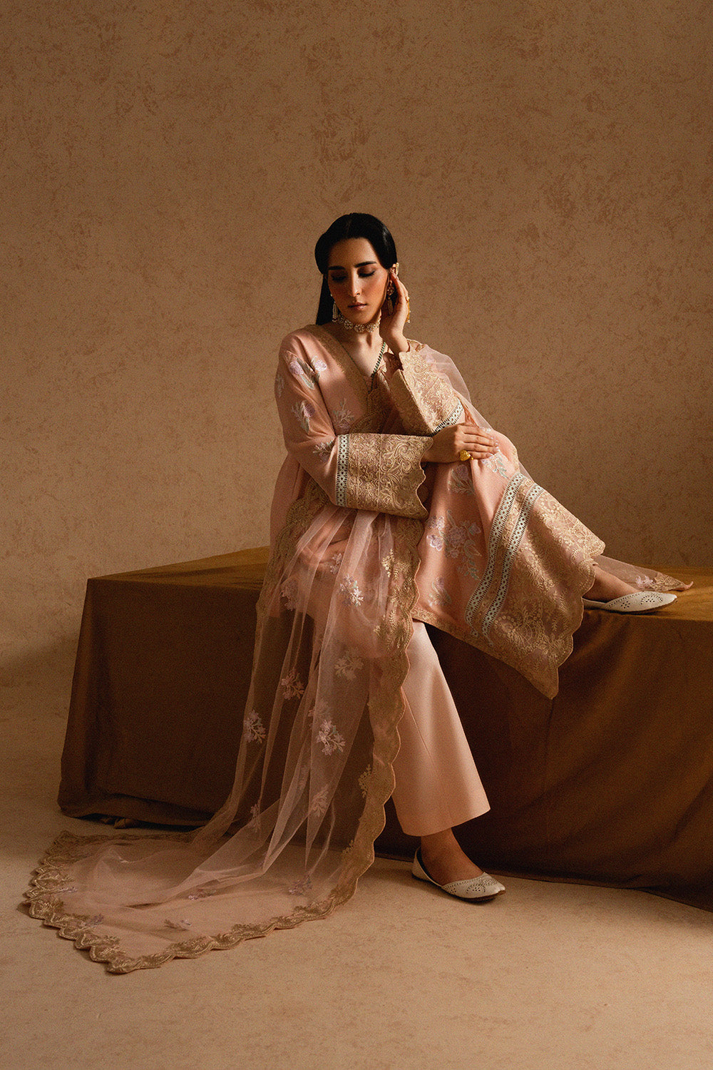 3 Piece Embroirdered Chiffon MIRAY - FSU5609