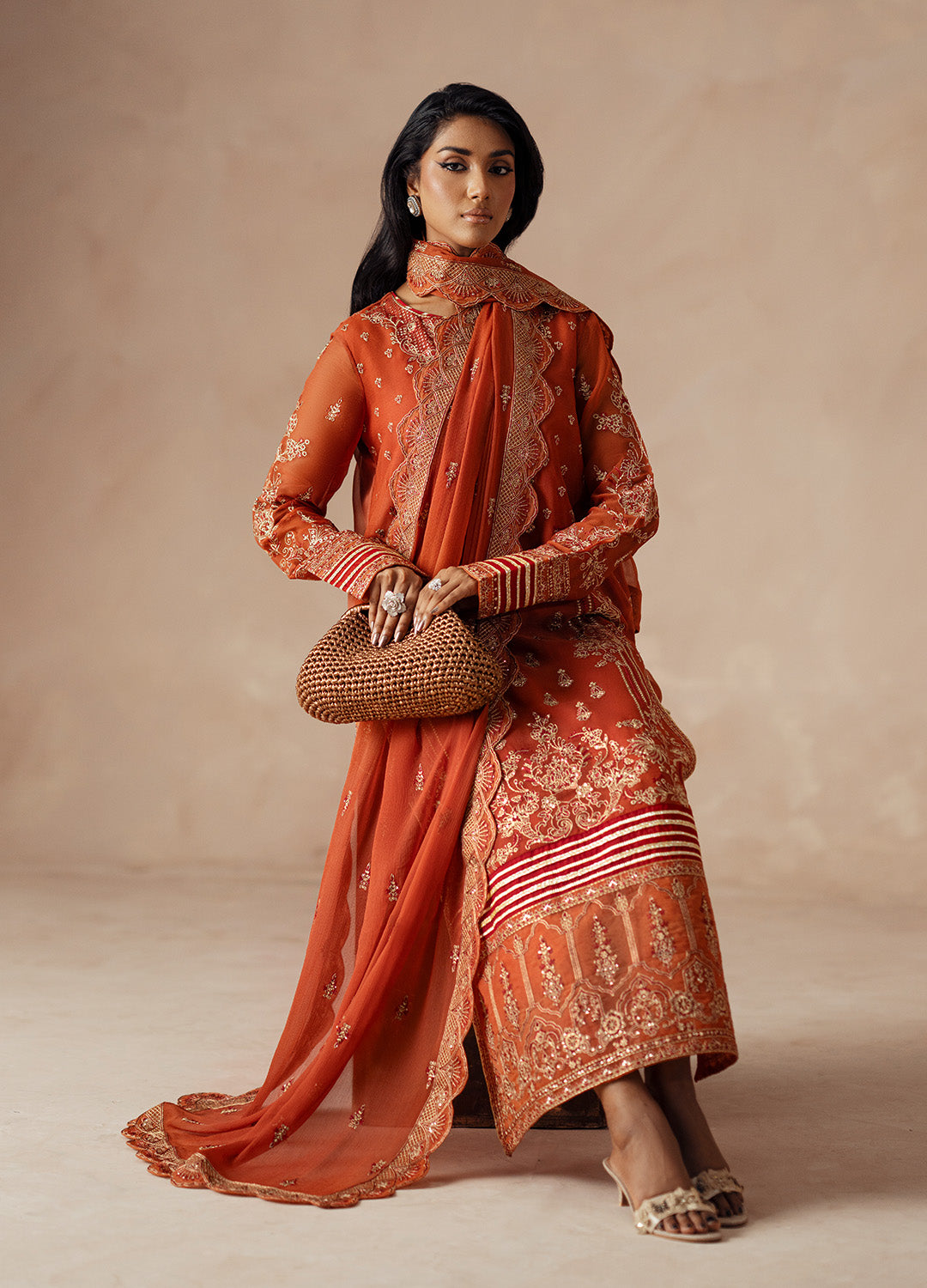 3 Piece Embroidered Chiffon ROYA - FSU5610