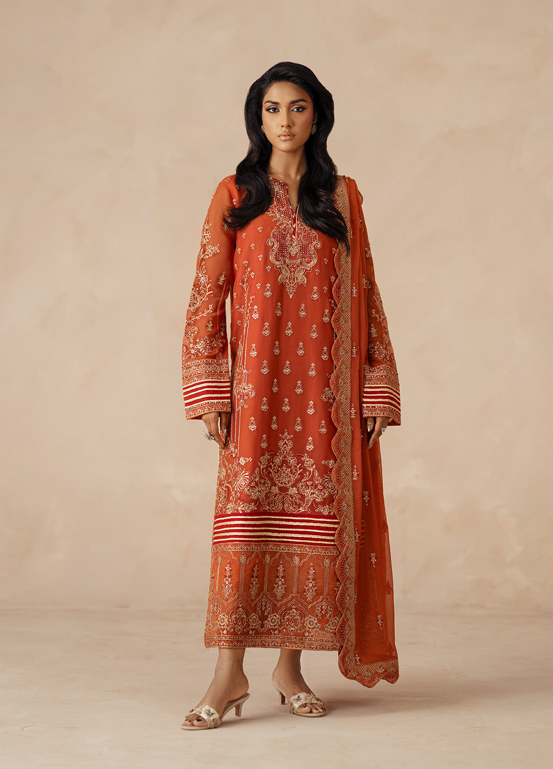 3 Piece Embroidered Chiffon ROYA - FSU5610