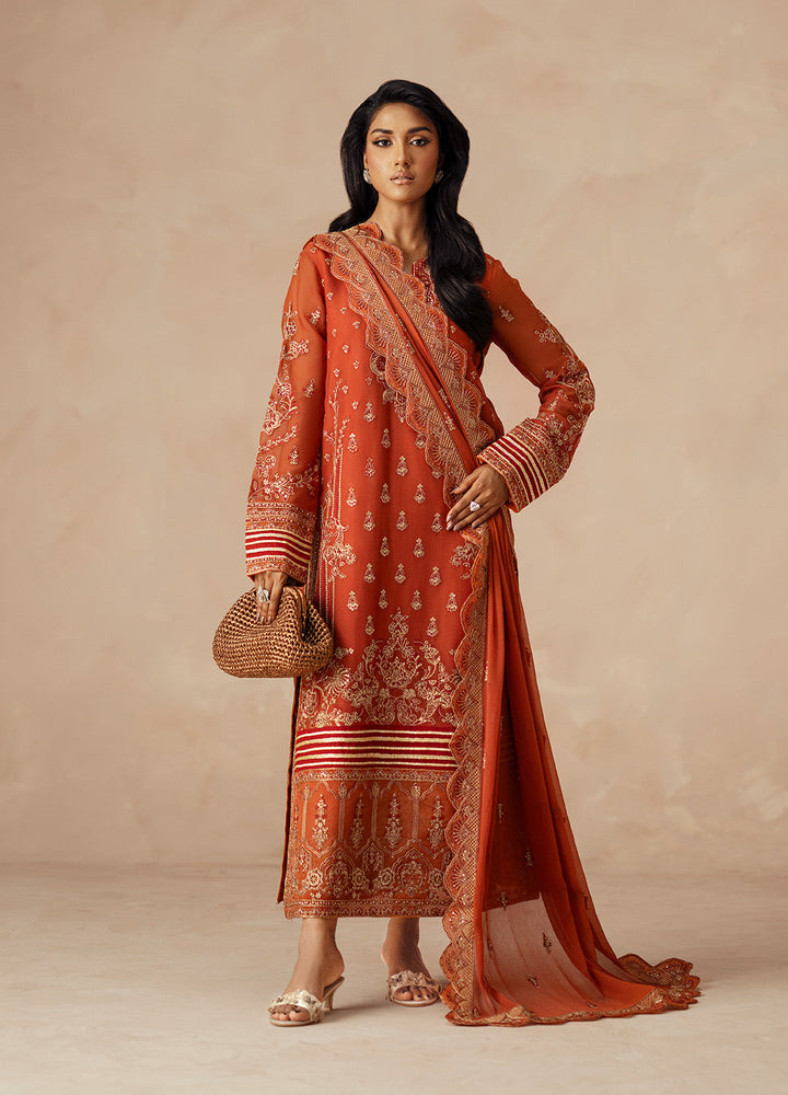 3 Piece Embroidered Chiffon ROYA - FSU5610