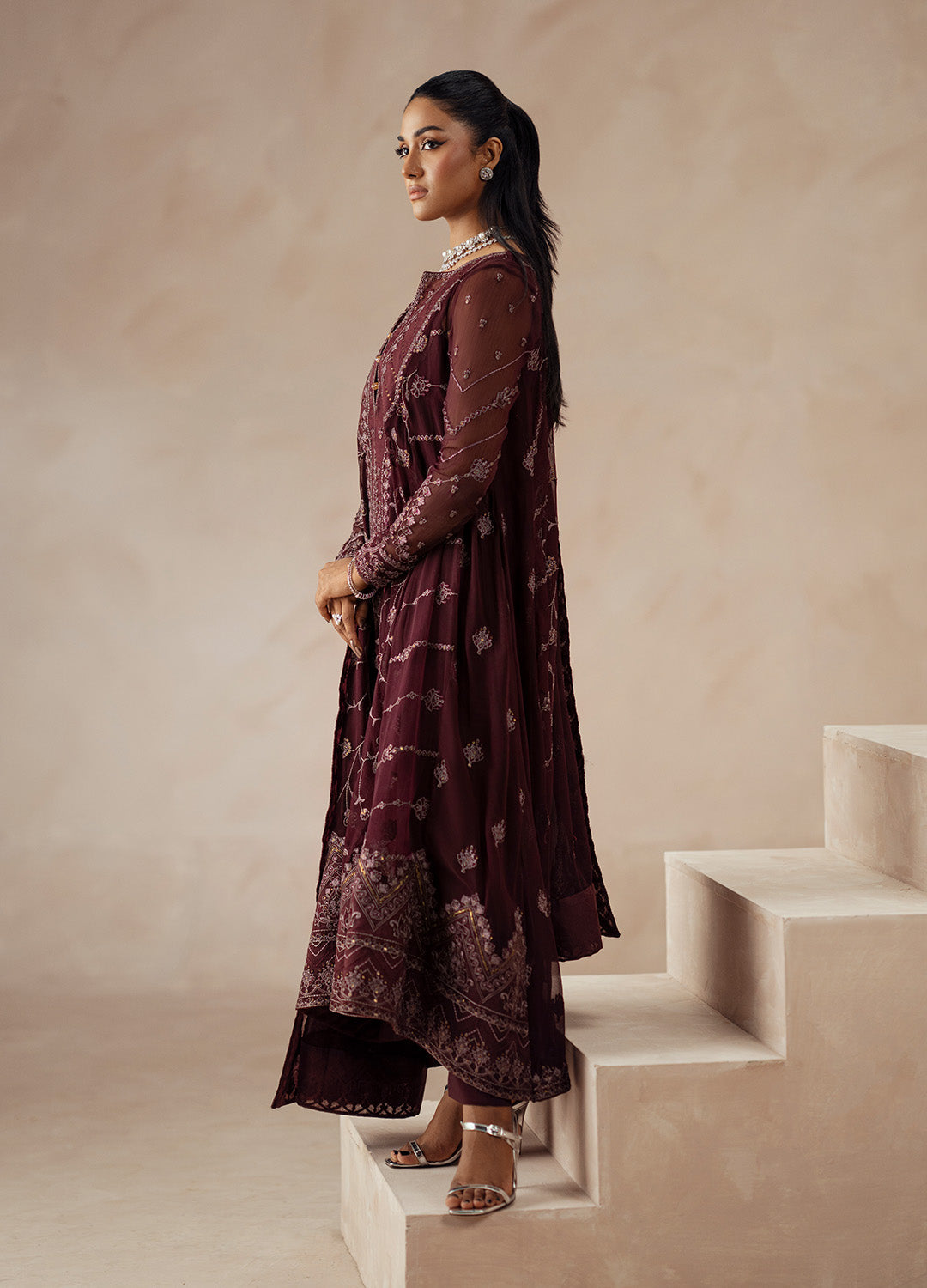 3 Piece Embroidered Chiffon MARJAN - FSU5611