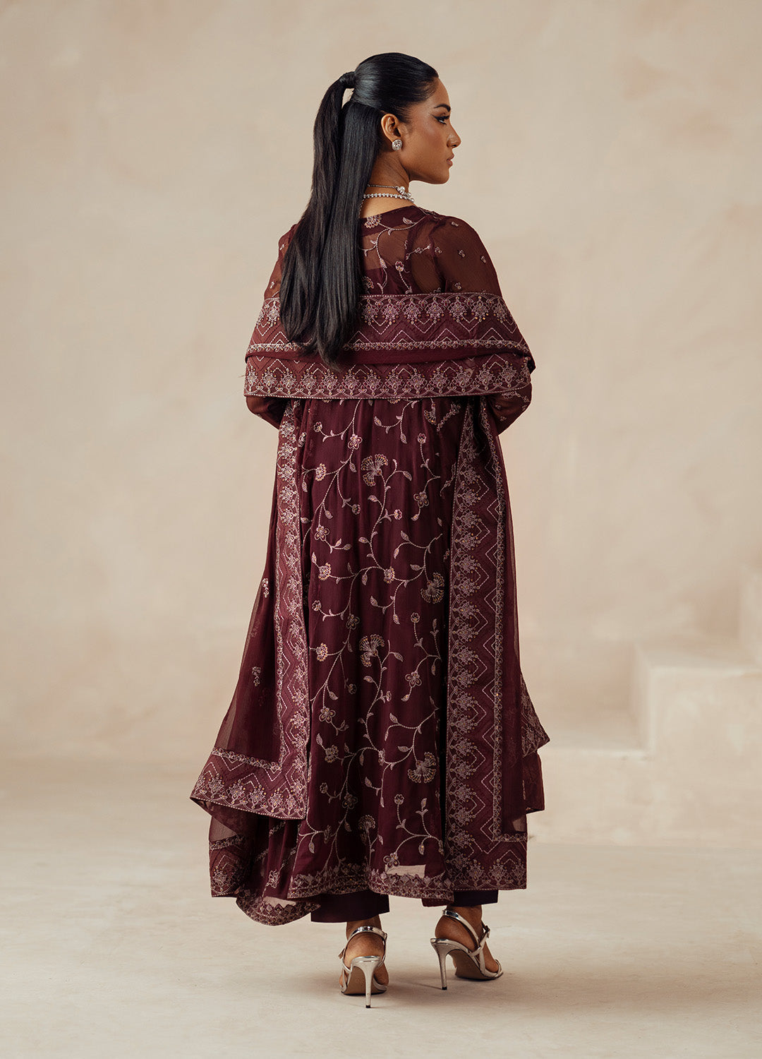 3 Piece Embroidered Chiffon MARJAN - FSU5611