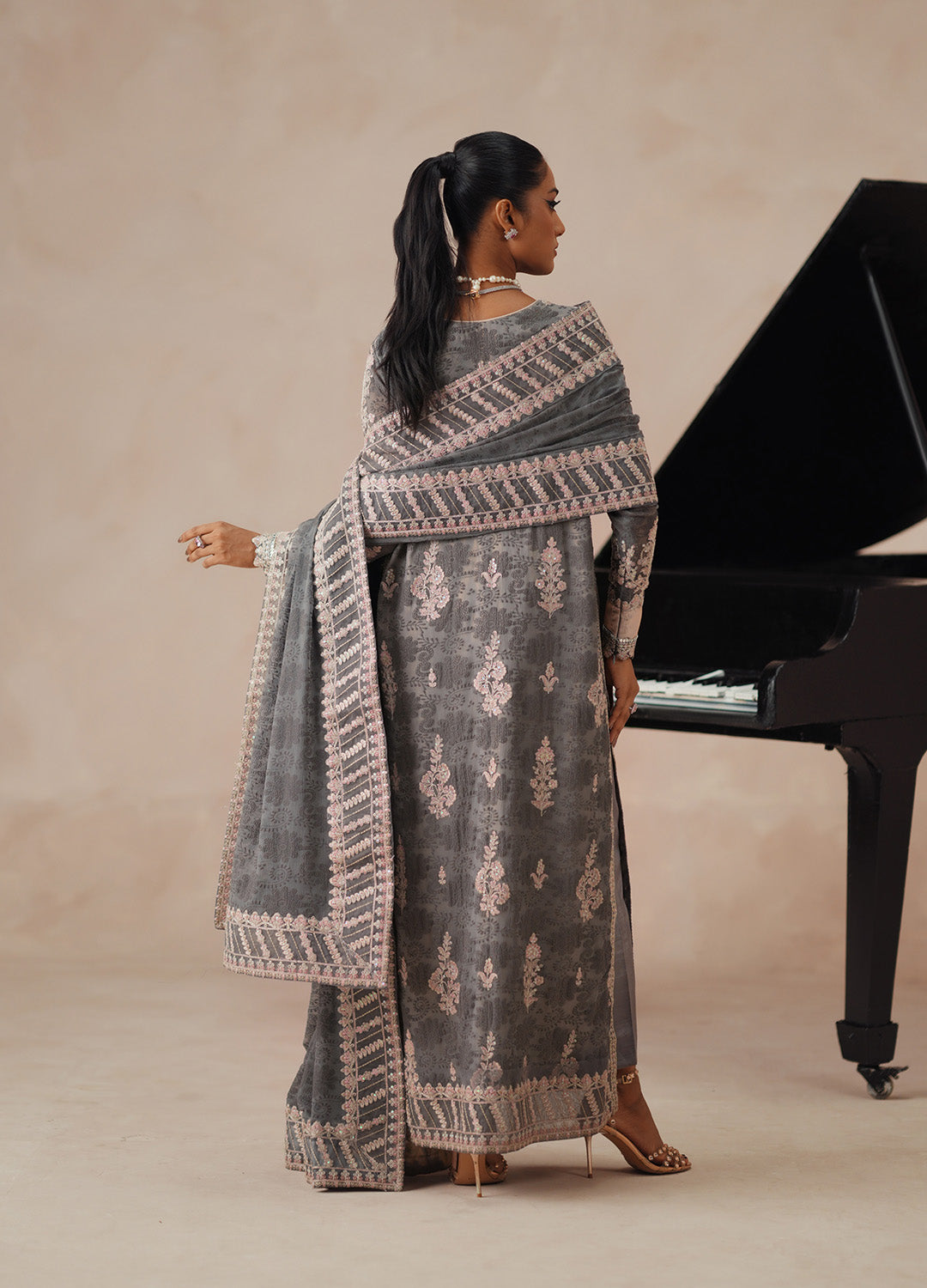 3 Piece Embroidered Chiffon DARYA - FSU5613