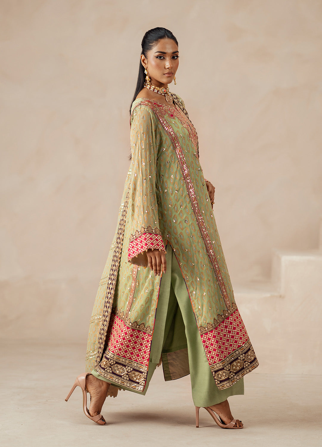 3 Piece Embroidered Chiffon ADVIKA - FSU5616