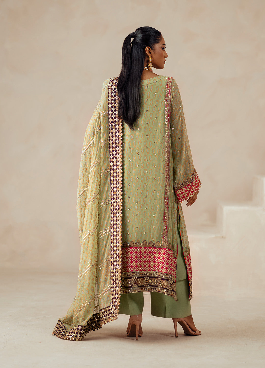 3 Piece Embroidered Chiffon ADVIKA - FSU5616