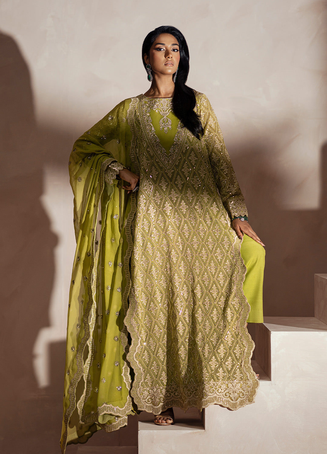 3 Piece Embroidered Chiffon SYRA - FSU5617