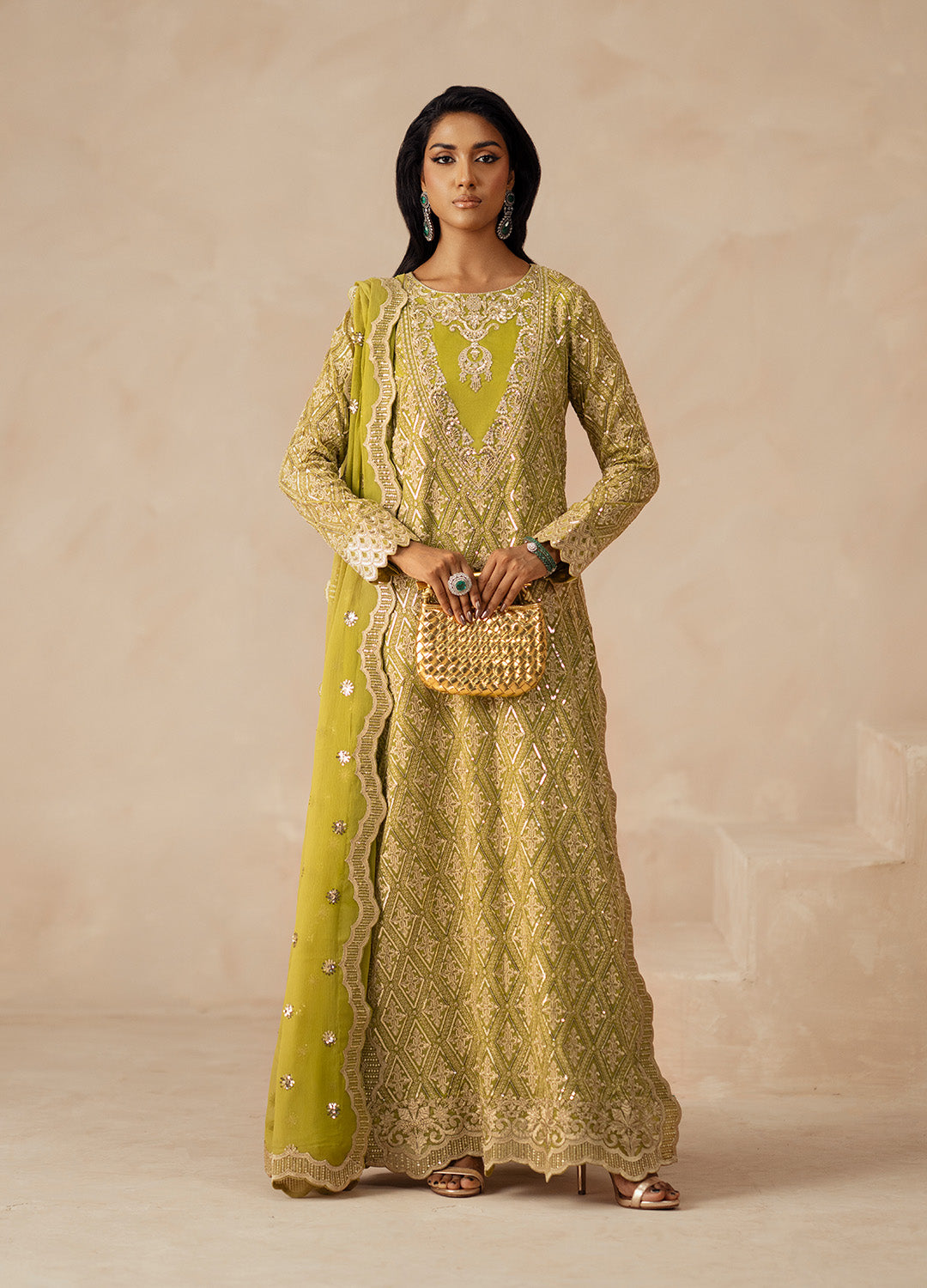 3 Piece Embroidered Chiffon SYRA - FSU5617