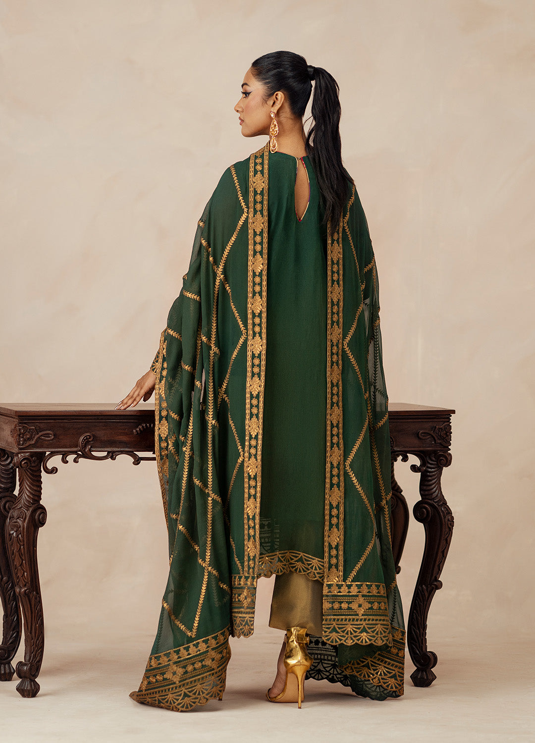 3 Piece Embroidered Chiffon JASMINE - FSU5618