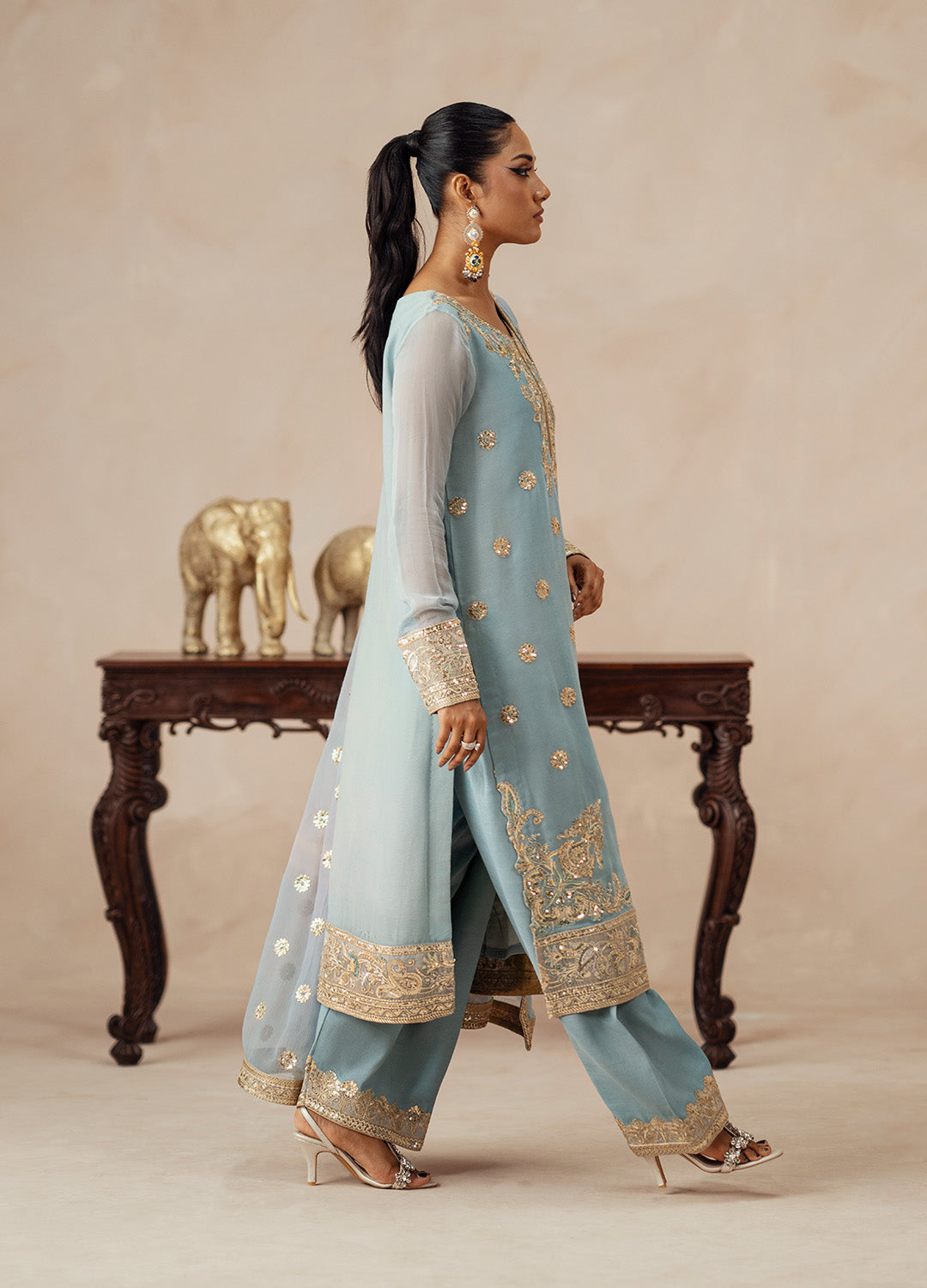 3 Piece Embroidered Chiffon AZITA - FSU5619