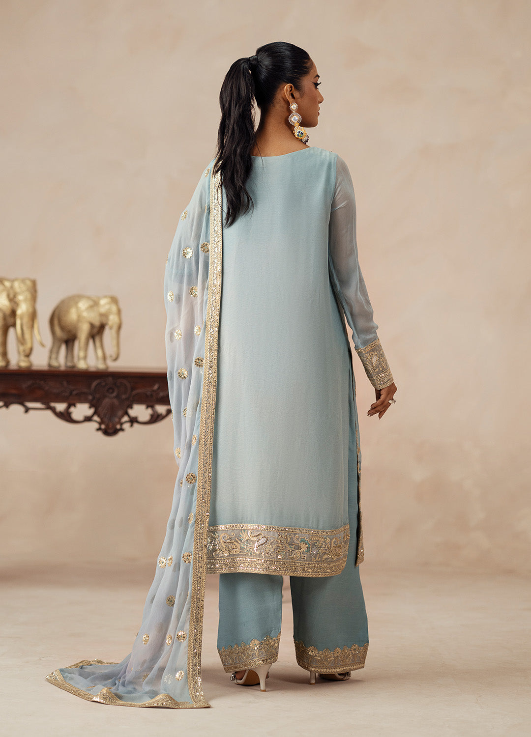 3 Piece Embroidered Chiffon AZITA - FSU5619